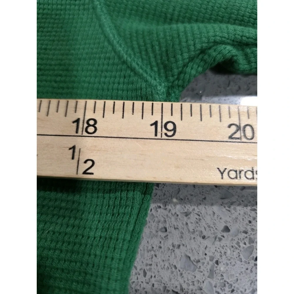 POLO Ralph Lauren Men‎  Waffle Knit Green Long Sleeve Thermal Shirt Small Henley